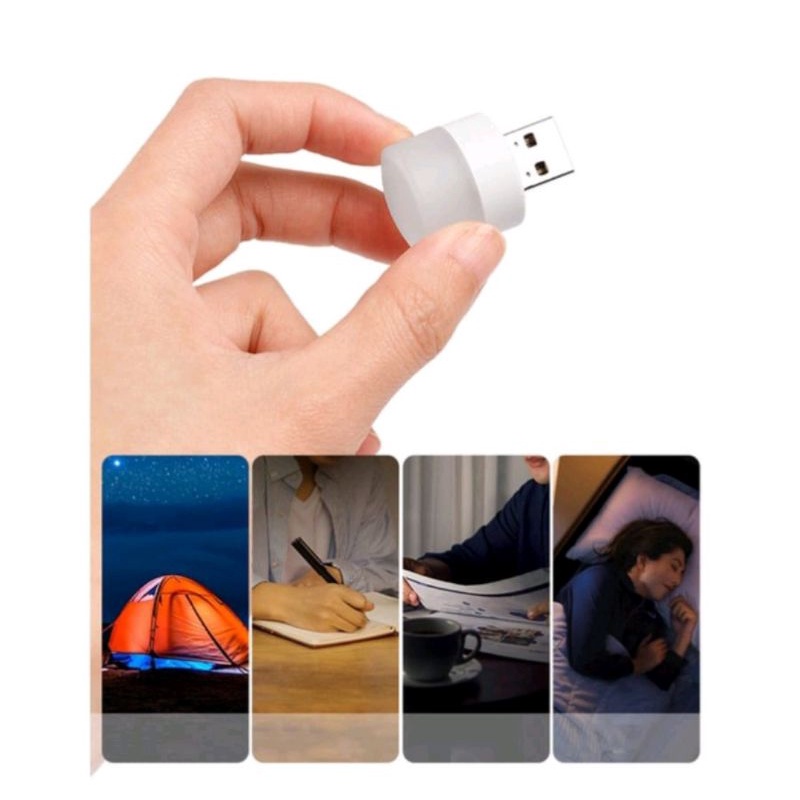 Lampu LED USB Mini Night Light Lampu Baca Tidur Travel Portable Kecil
