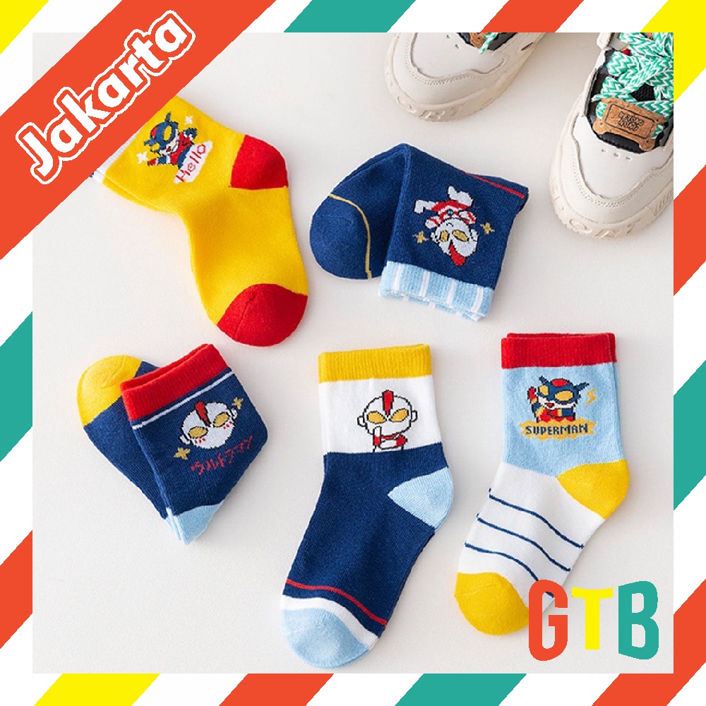 GTB KAOS KAKI ANAK LAKI LAKI KARAKTER MOTIF ULTRAMAN KK056