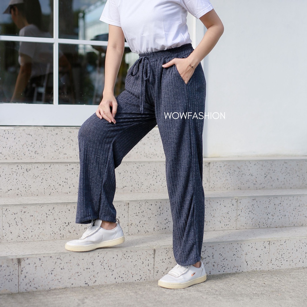 WOW-MN-MAZAYA  KNIT PREMIUM WANITA/CELANA KNIT PREMIUM/CELANA BAHAN KNIT/CELANA SIMPLE/CELANA KNIT WANITA