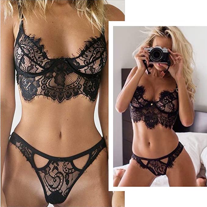 CLEARANCE SALE - BR0037 - Set Lingerie Wanita Bra Celana Dalam Bahan Lace