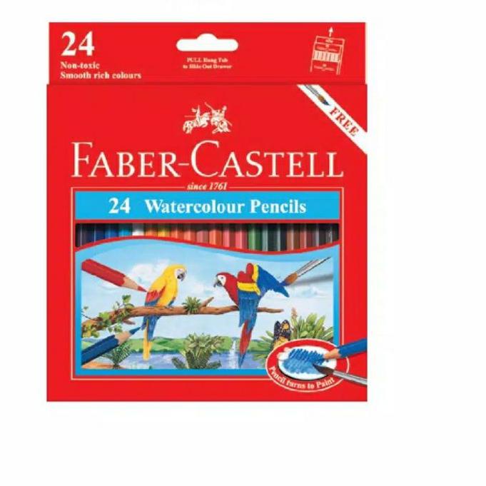 

향 Faber-Castell Watercolour Pencils set-24 warna New