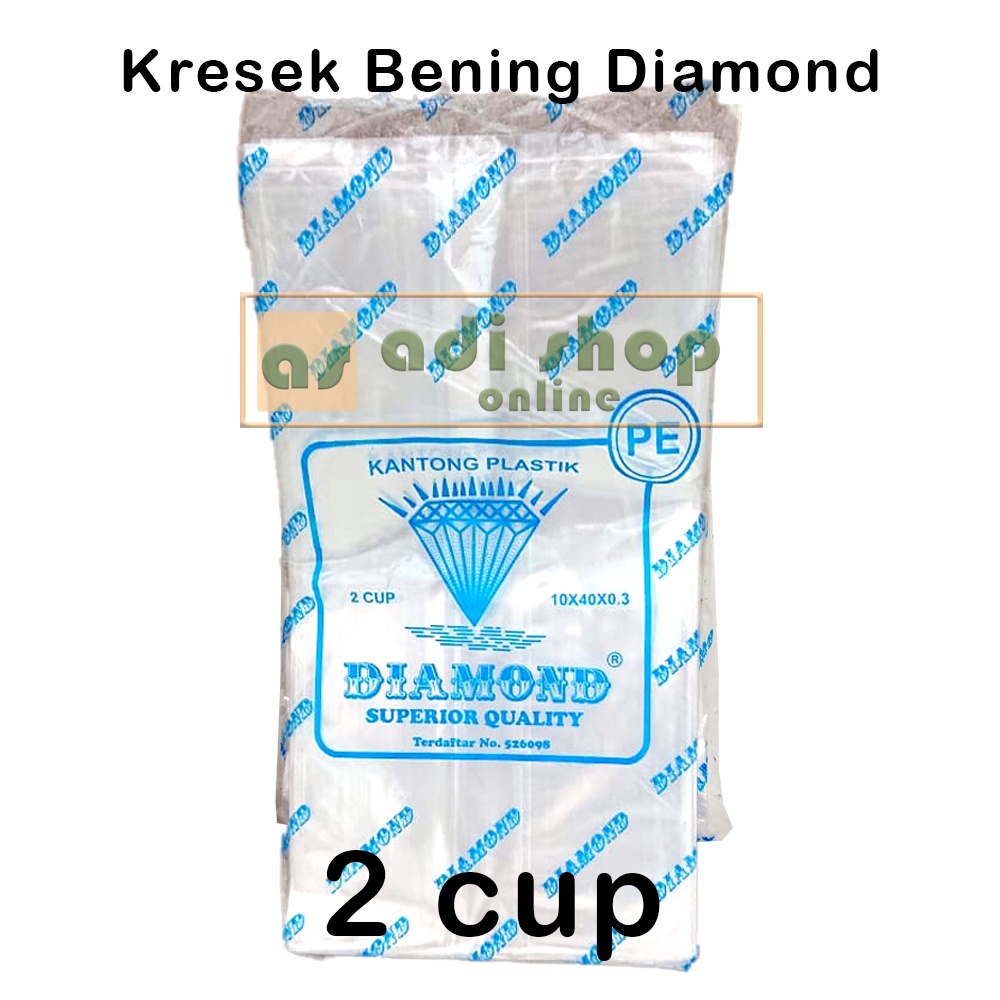 Kantong Plastik Kresek Bening PE 2 CUP Diamond
