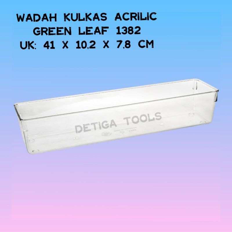 GREEN LEAF 1382 wadah penyimpanan kulkas Acrilic serbaguna