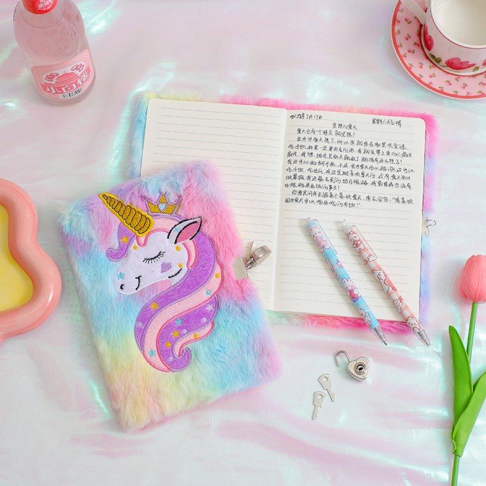 

Notebook Gembok Unicorn Buku Tulis A5 Unicorn Gembok Tanduk Glitter