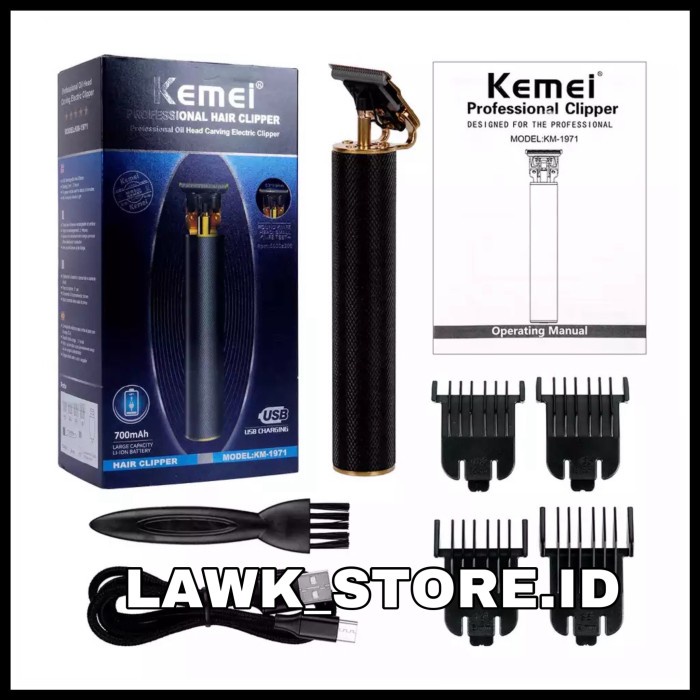 KEMEI KM-1971 trimmer profesional alat mesin cukur rambut kemei 1971