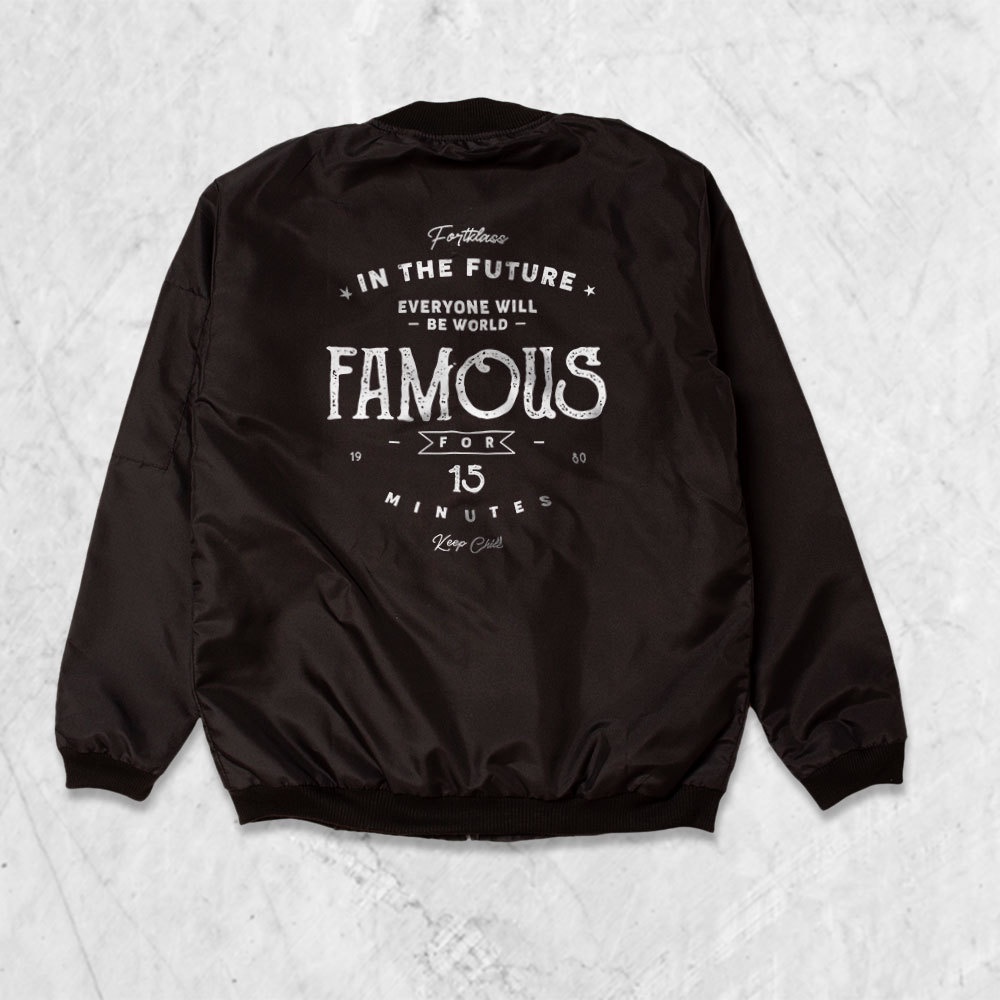 HIPNOP Gafi Famous Jaket Bomber Polos Sablo Pria Variasi Warna Unisex