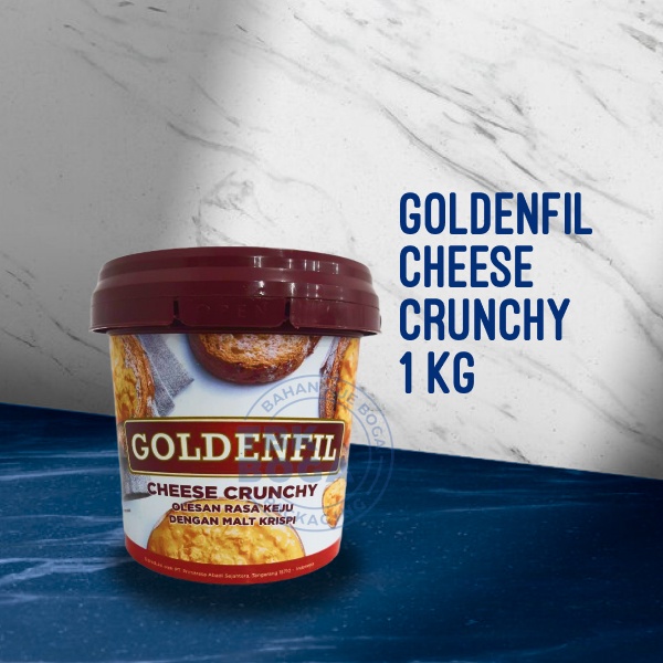 

Goldenfil Selai ( Cheese Spread, Crunchy - 1 kg ) Keju Goldenfill Kasar Halus Malt Krispy