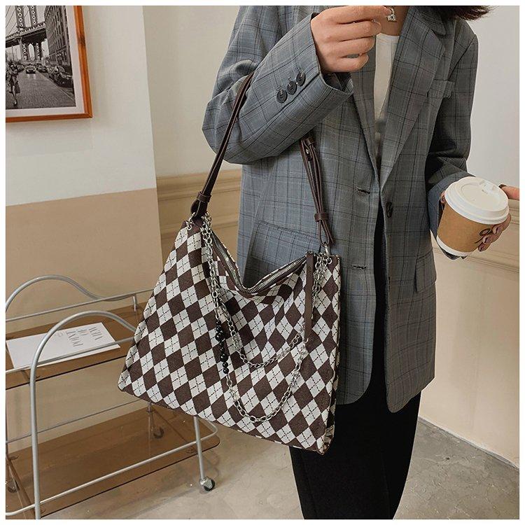 Tas Motif Kotak kotak 2410 Tas fashion Import Murah Tas Kekinian Yans Collections