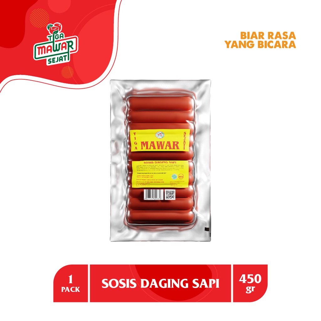 

Tiga Mawar Sejati Sosis Sapi 450gram