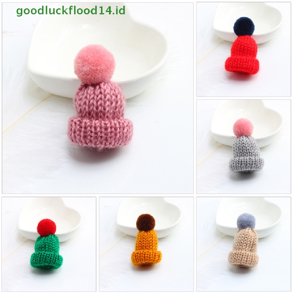 [GOOGFOUR] Kreatif Lucu Warna-Warni Mini Topi Rajut Bros Hairball Hias Natal Tahun Baru Hadiah Sweater Jaket Kerah Korsase Pin Lencana Perhiasan Accessorie [TOP]