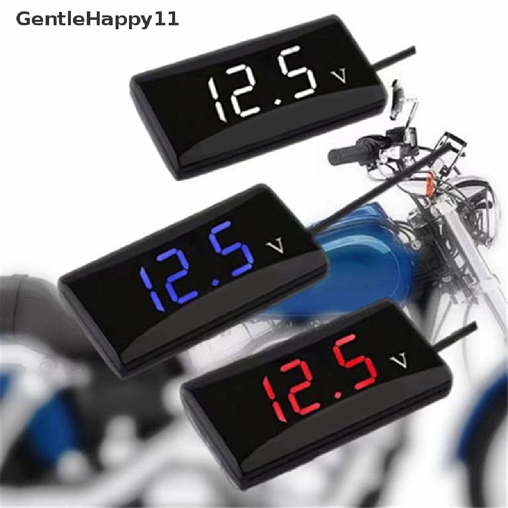 Gentlehappy Voltmeter DC 8-18V LED Display Digital Panel Volt Pengukur Tegangan Tester Detector id