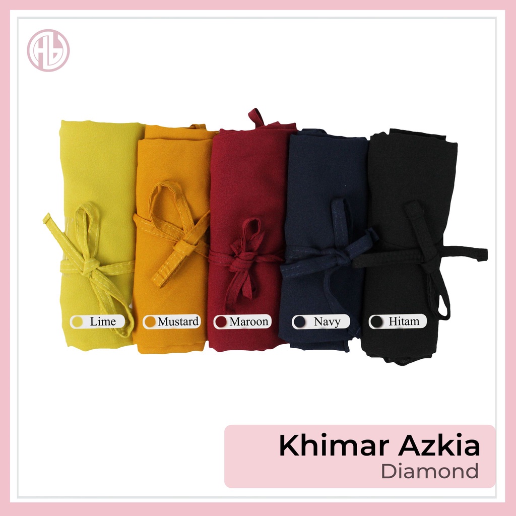 Khimar Azkia Simple Tali Instan / Bergo Diamond  - Warna Lengkap