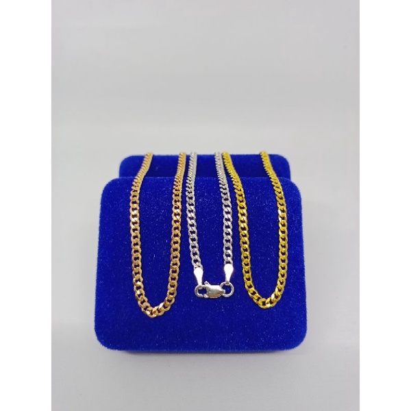 kalung anak cewe cowo rantai stang polos/perak asli silver 925 lapis emas/perhiasan anak fashion terbaru