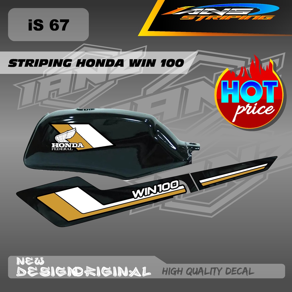 STRIPING STIKER HONDA WIN 100 HOLOGRAM / STIKER HONDA WIN 100 STANDART / LASER CROM IS67