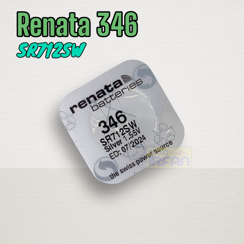 Baterai Renata 346 SR712SW Original Batrai Jam Tangan SR712