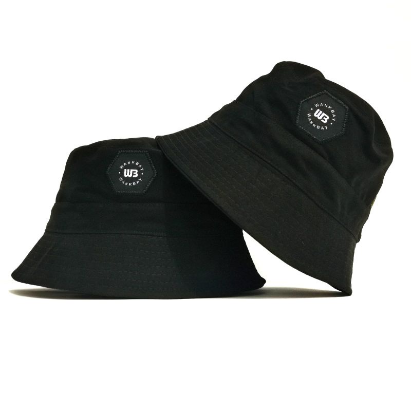 Topi bucket bucket distro black catton wankaby bucket pria wanita