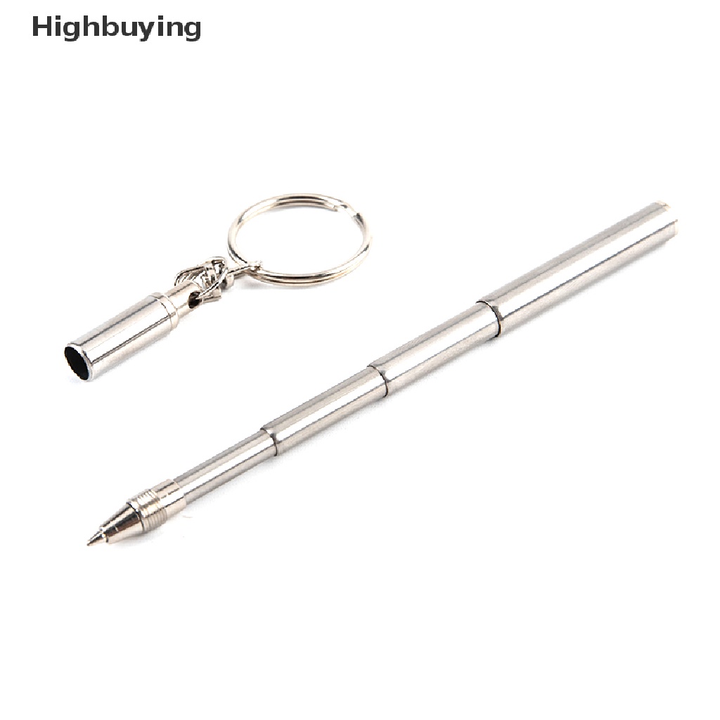 Hbid Alat Telescoping Portabel Pen Gantungan Kunci Logam Gantungan Kunci Stainless Steel Hadiah Glory