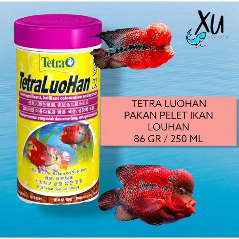 TETRA LOUHAN 86 GRAM 250 ML / TETRA LUOHAN PAKAN PELET IKAN LOUHAN