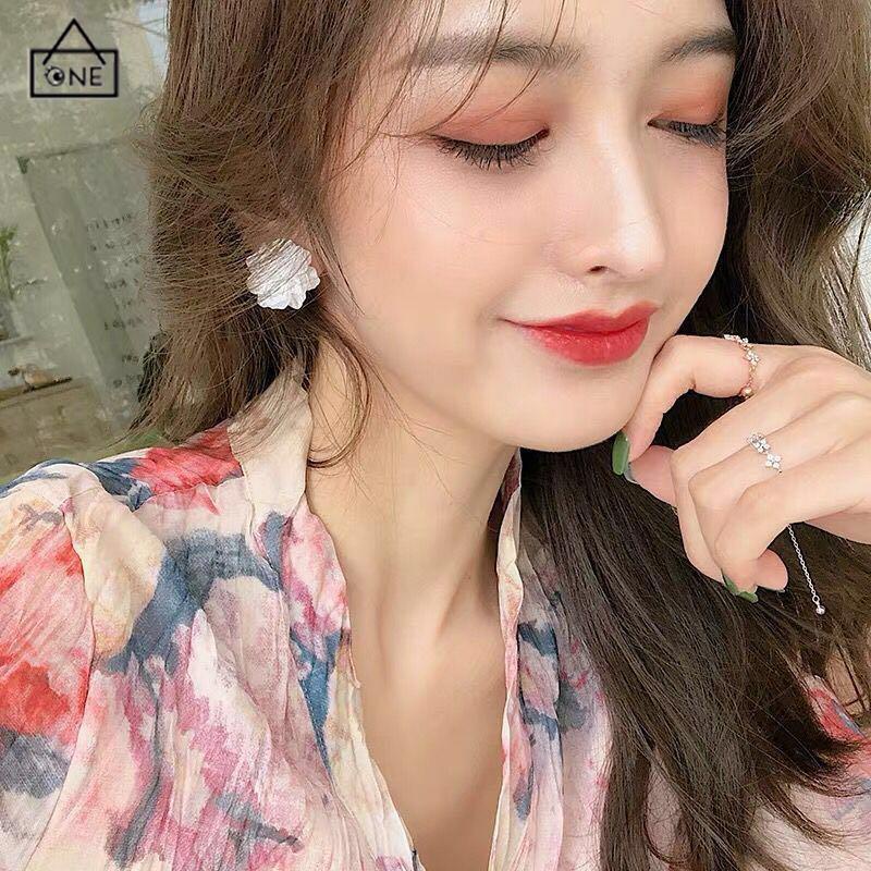 COD❤️Anting Bunga Gardenia Korea Retro Sederhana Gaya Aksesoris Wanita-A.one