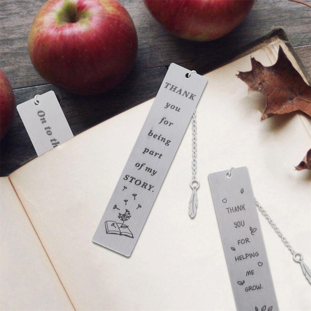 Mxbeauty Bookmark Kreatif Book Lover Daun Liontin Dengan Rantai Alat Tulis Buku Halaman Bookmark Pendant