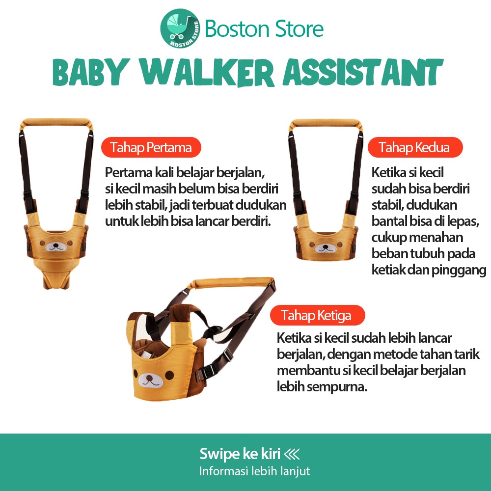 Bostonstore Baby Walking Assistant / walking assistant baby / Baby Walker / Baby Walker Belt Sabuk Pengaman / Alat bantu jalan bayi /Moon Walk Moby Baby Sabuk bayi / Baby Walking Assistant Baby Walker Belt Sabuk Pengaman Alat Bantu Jalan Bayi