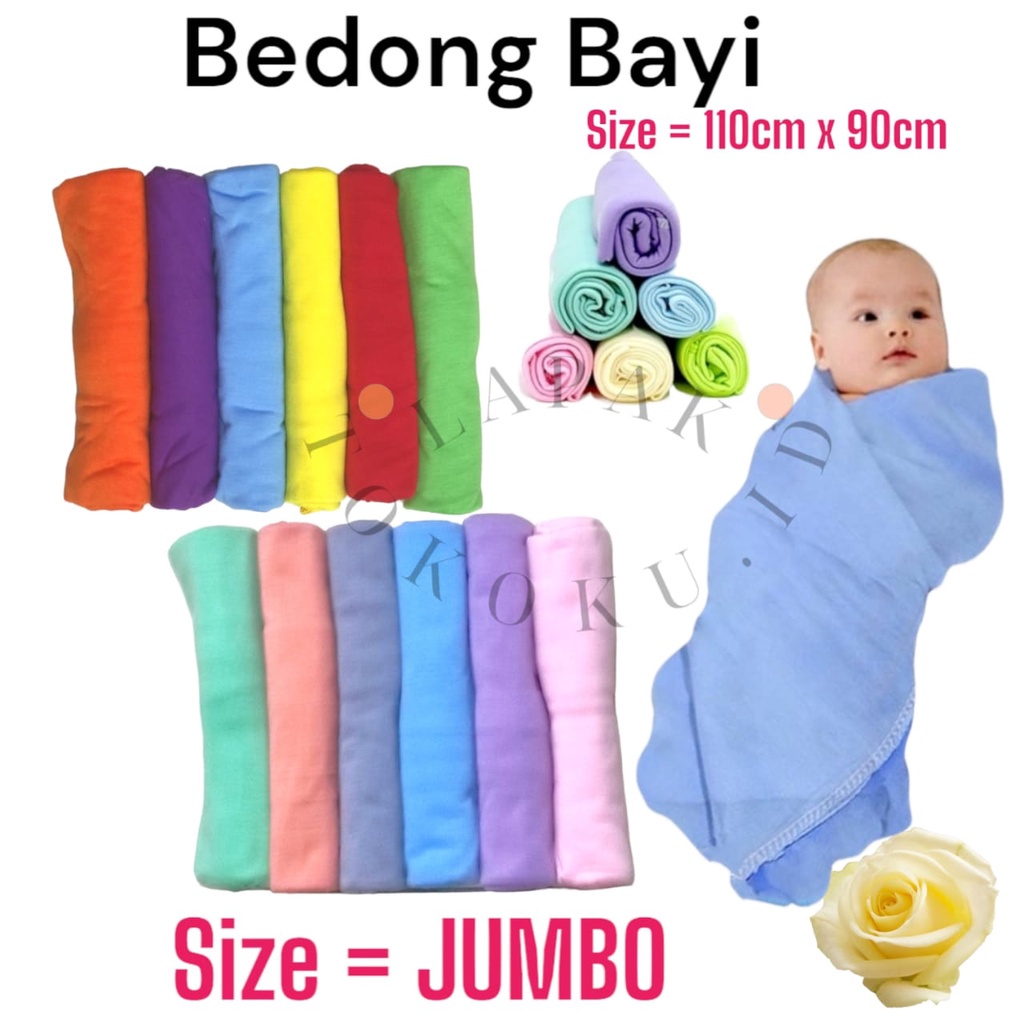 1pcs Bedong Bayi Rainbow Pastel Size Jumbo (110cm x 90cm) Premium Lembut Bedong Kain Pernel Selimut Bayi Bedong Katung Selimut Halus Bedong Bayi Adem