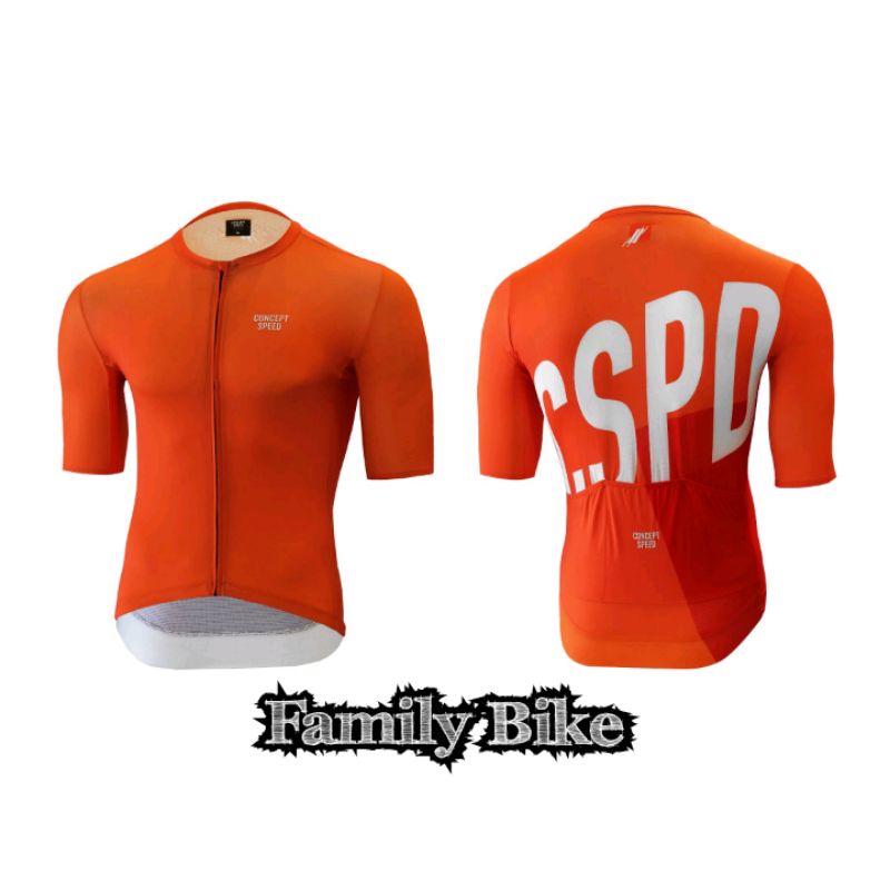 Jersey CSPD Essential Concept Speed Orange - Coral Jersey Sepeda Road Bike CSPD