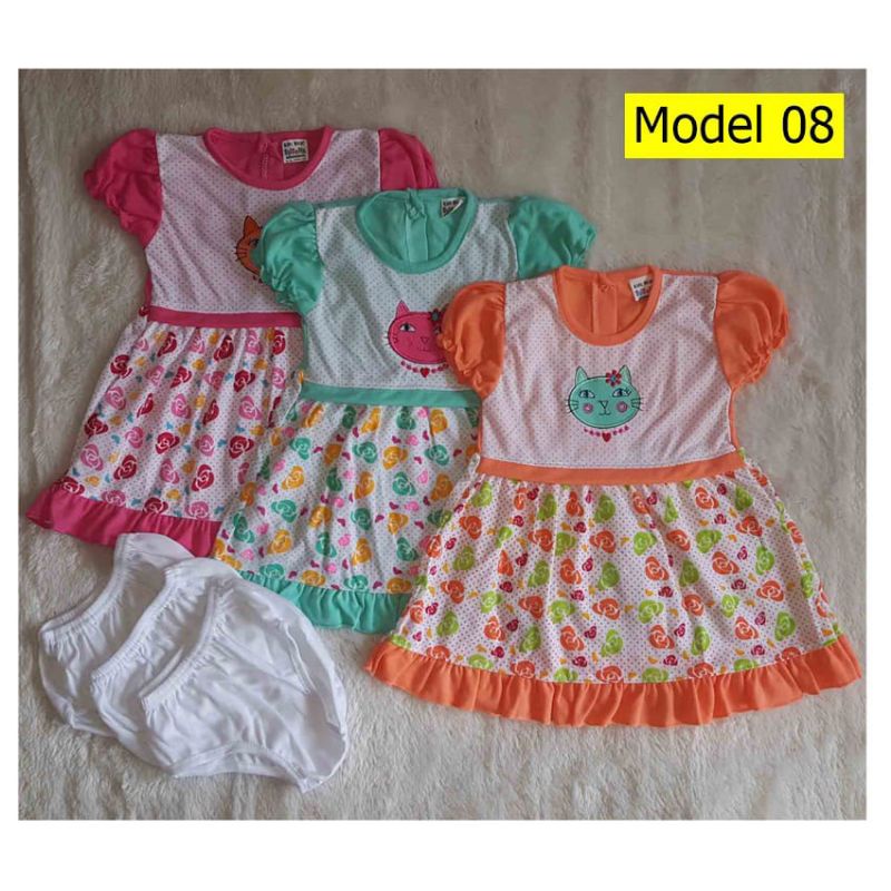 [part 2] Setelan Baju Bayi Perempuan / SETELAN Dress Bayi Usia 3 - 18 Bulan PREMIUM SYIFANA