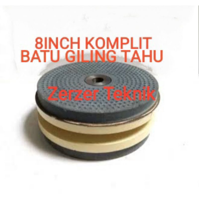 BATU GILING TAHU 8INCH / PMJ 8INCH KOMPLIT DUDUKAN