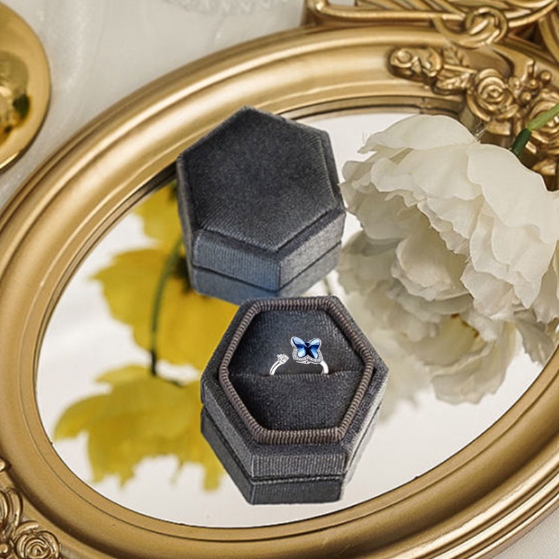 Kristal Pernikahan Jari Spinner Cincin Fidget Anxiety Ring Untuk Wanita Manik-Manik Daisy Menghilangkan Memutar Cincin Anti Stres Mainan Untuk Gadis