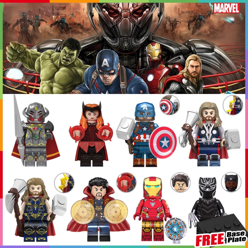 Ultron Minifigures Thor Captain America Wanda Avengers Age of Ultron Iron Man Doctor Strange Mini Angka Mainan Hadiah