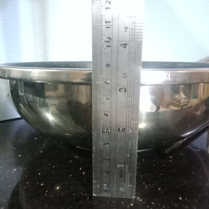 Supra Stainless Stir Wok Non Stick 24cm Marbell. Wajan Kompor Induksi