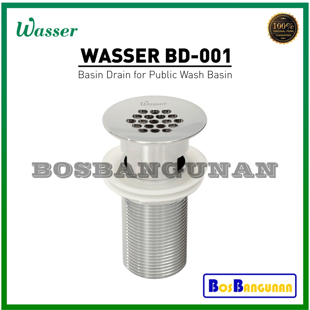 WASSER BD001 BASIN DRAIN / Afur Washtafel Wasser BD-001 with Overflow / Afur Wastafel
