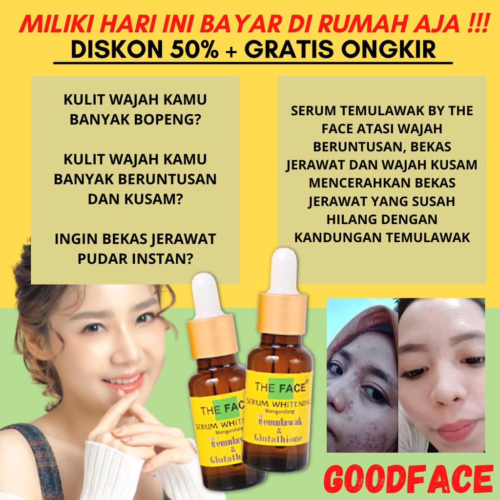 SERUM GLOWING - SERUM WAJAH - TEMULAWAK - THE FACE SERUM TEMULAWAK BPOM - TEMULAWAK SERUM THE FACE BPOM