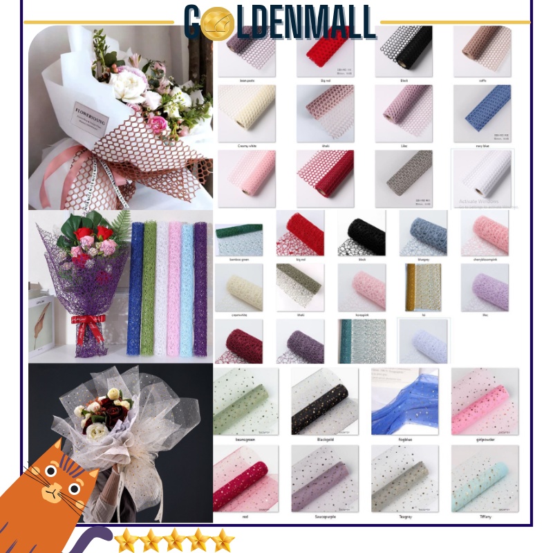 

Kertas Bunga Buket Kertas Pembungkus Kain Jacquard Roll KB6286