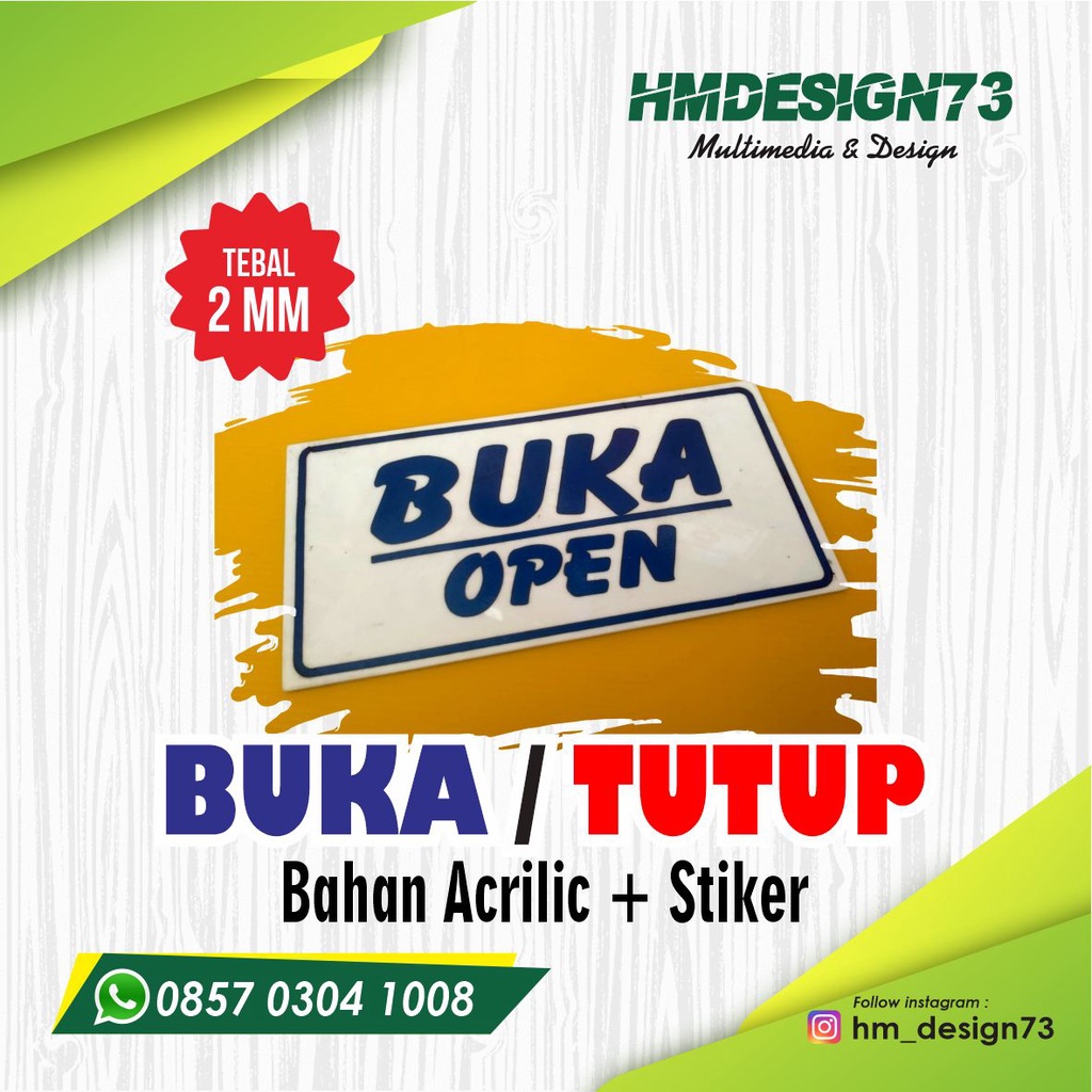 

OPEN CLOSE PAPAN ACRILIC | TULISAN BUKA TUTUP