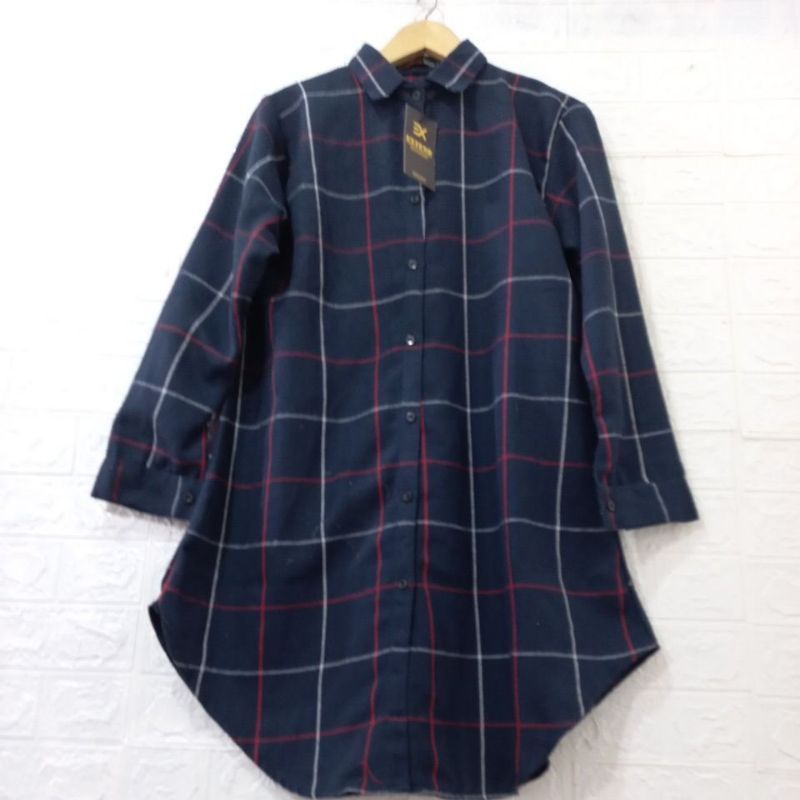 KEMEJA TUNIK FLANEL IMPORT//TUNIK FLANEL JUMBO