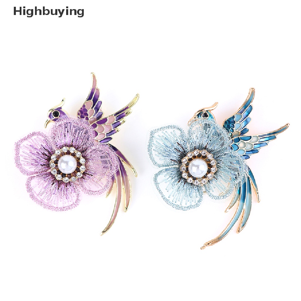 Hbid 1Pc Bros Berlian Imitasi Untuk Wanita Enamel Burung Pin Merak Fashion Bros Hadiah Glory