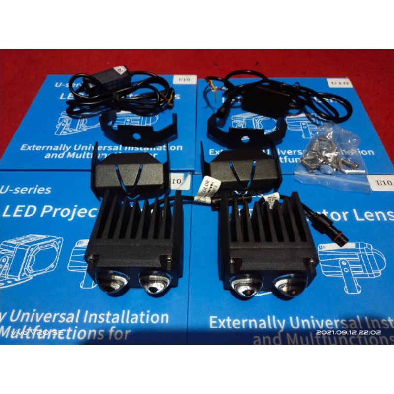 Lampu sorot Mini Projie MT27 HRJ 12-24Volt Sinar putih Kuning