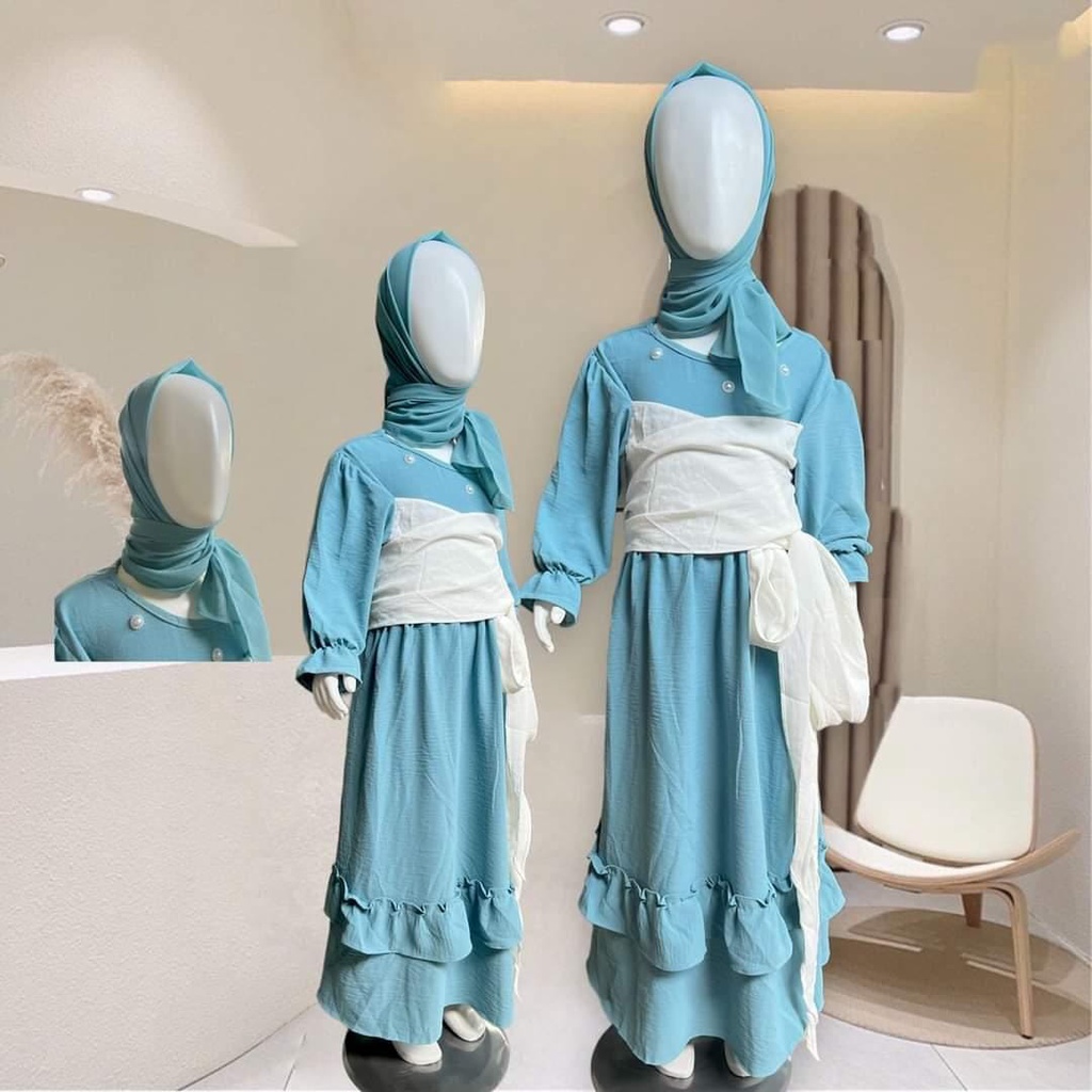 Gamis Lesti bahan cringkel  anak perempuan usia 1 sampai 10 tahun