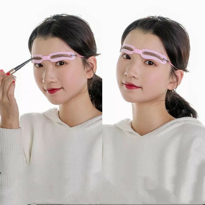 Cetakan Alis Eyebrow Isi 4 Model Eyebrow Ruler Card Set 4 Pcs Cetakan Alis Card Dengan Tali