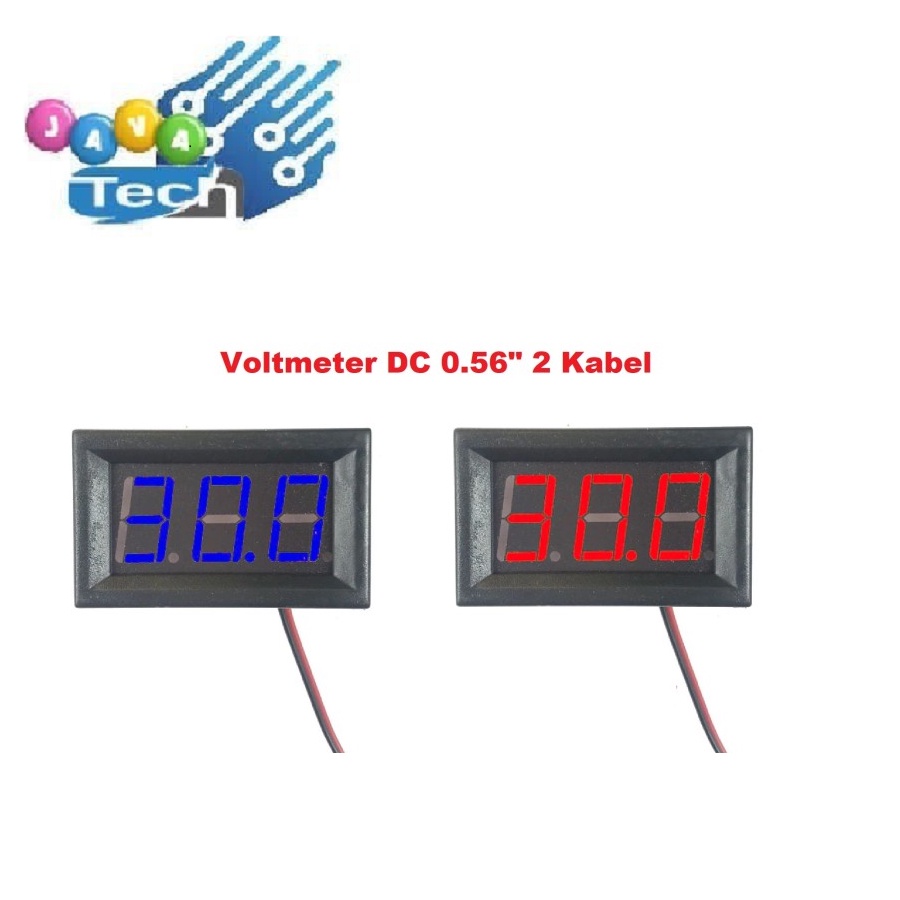 Voltmeter DC 5-120V 0,56 Inch 2 Kabel + Frame Display Volt Meter