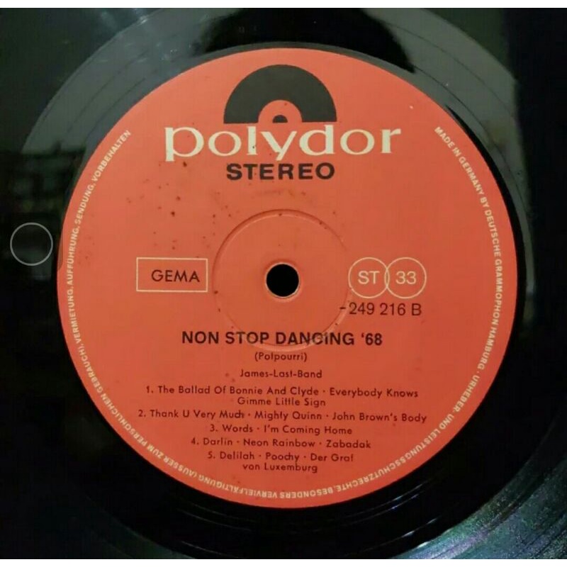 Vinyl Piringan Hitam 12&quot; Non Stop Dancing '68