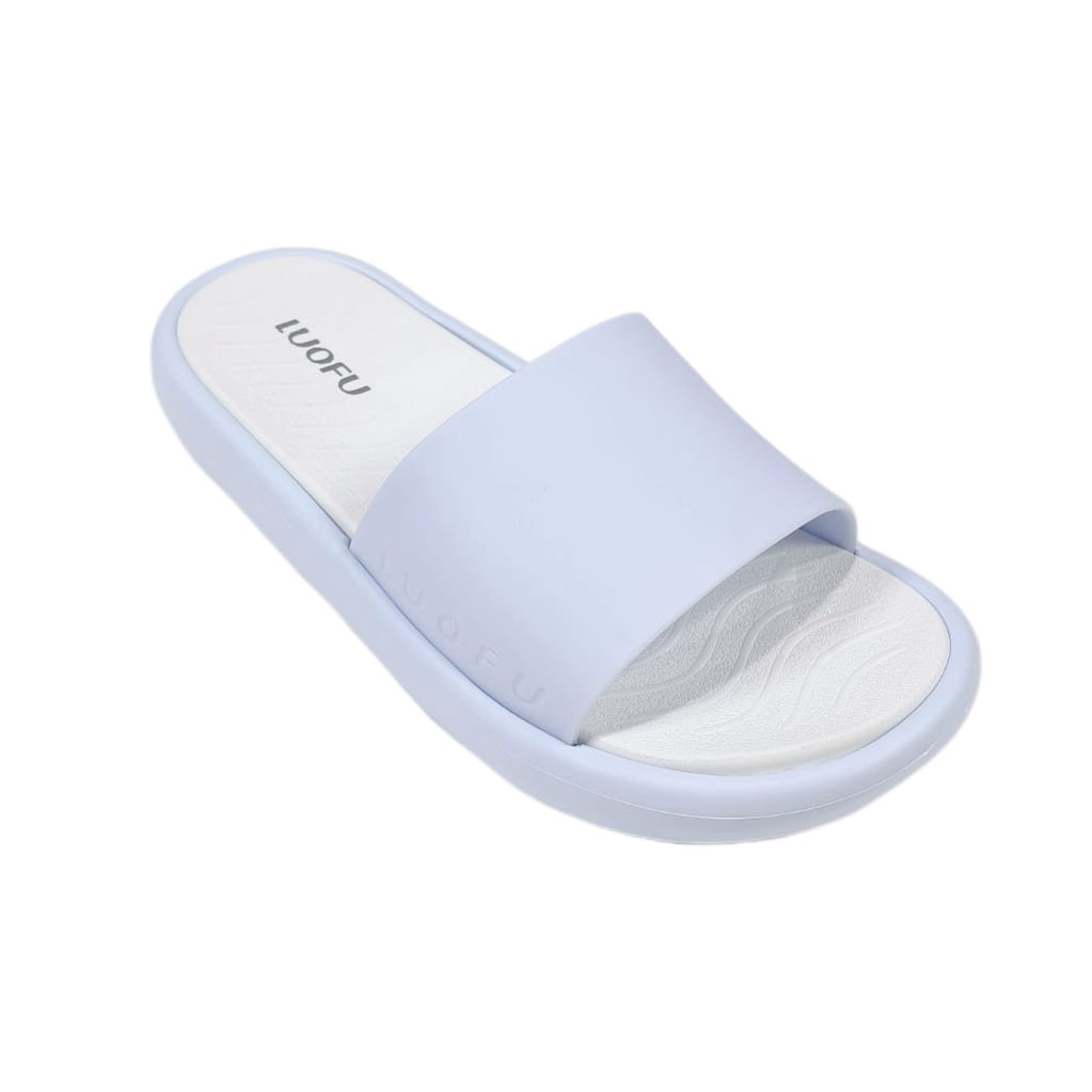 LUOFU ORIGINAL sandal karet empuk murah wanita selop sendal cewek slop import E7208E01DW
