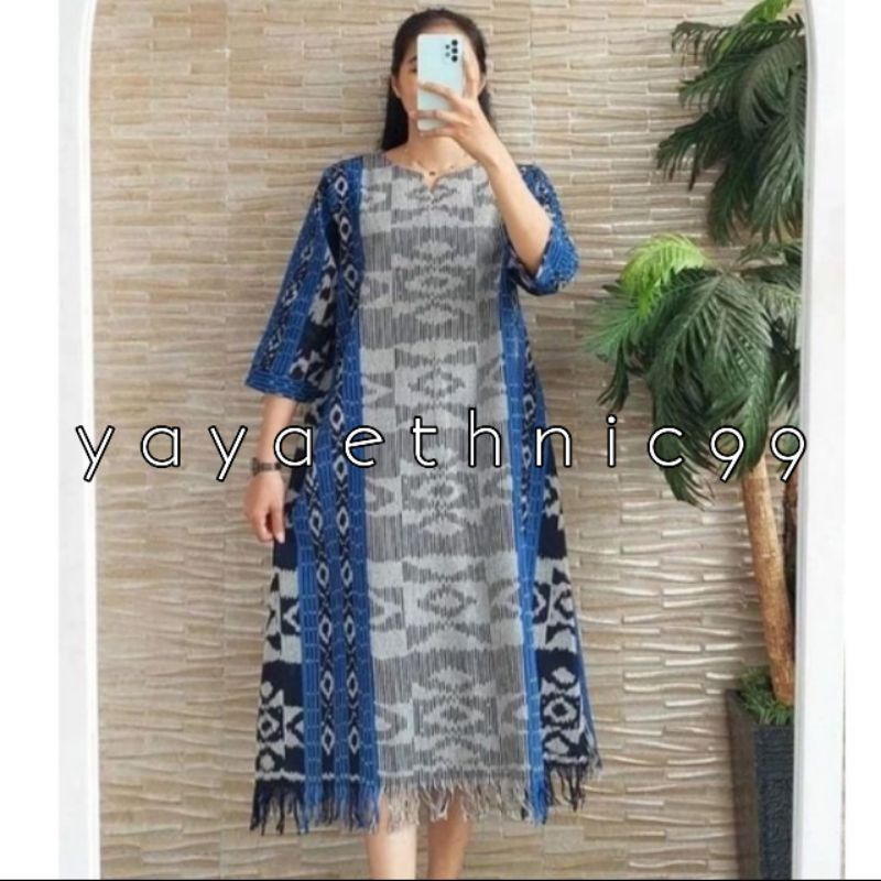 Tunik Tenun Troso, Busana Tenun, Atasan Wanita Tenun Troso, Dress Tenun Troso