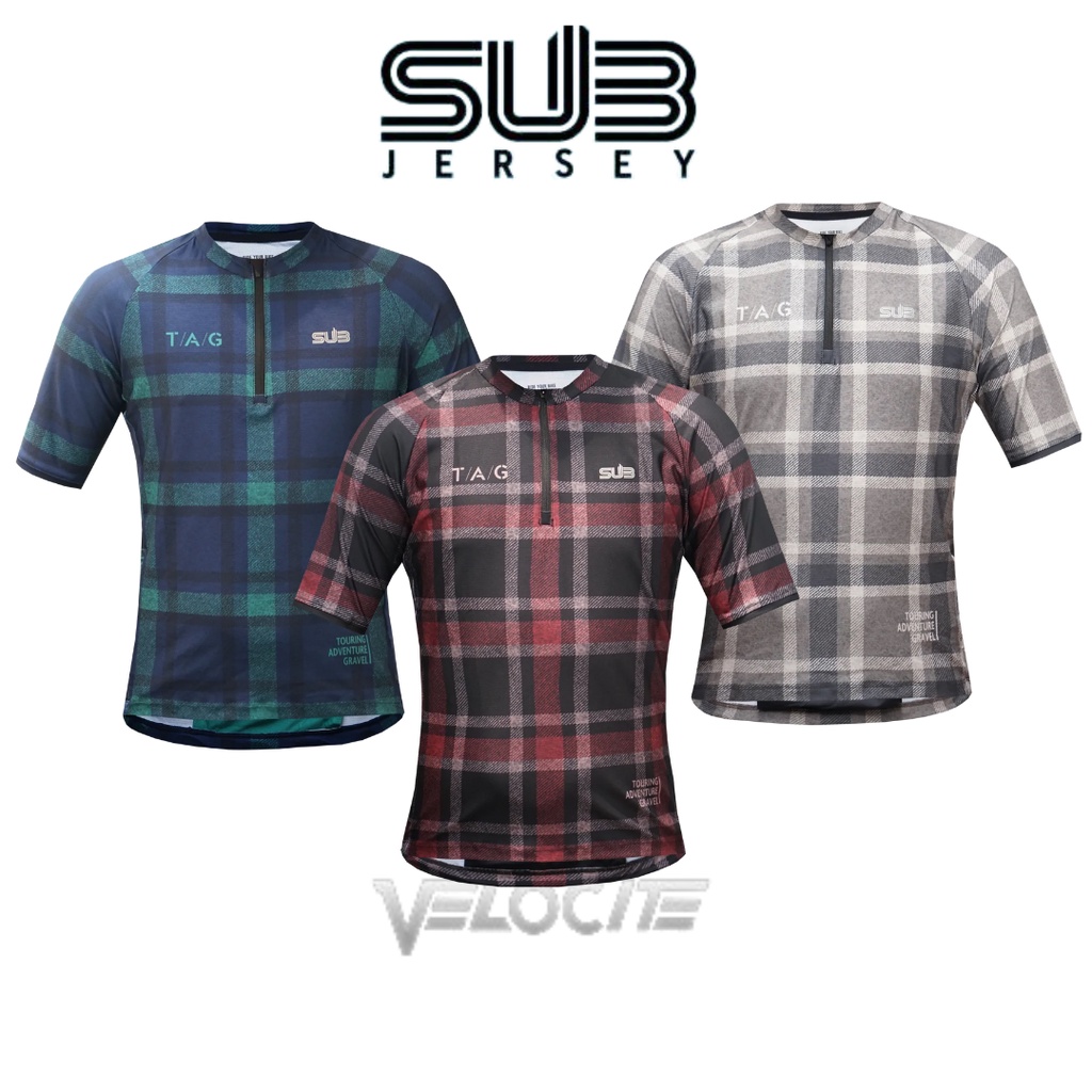 SUB JERSEY Gravel TAG Flanel Collection Short Sleeve SubJersey Sepeda Gowes Cycling