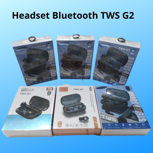 Headset Bluetooth EarphonBasse Wireless TWS-G2 Powerfull