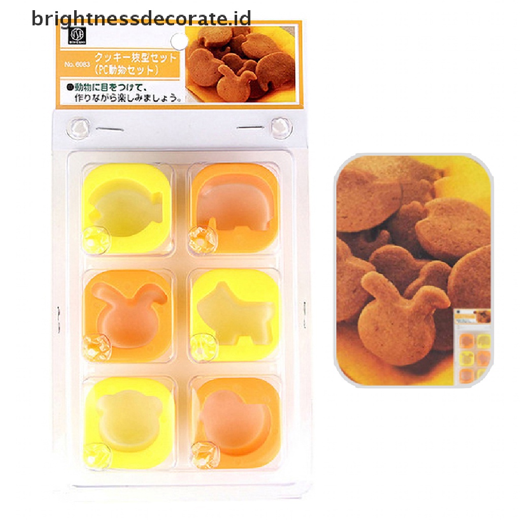 [Birth] 6pcs/set Cookie Cutter Kue Decorag Fondant Alat Pemotong Alat Baking DIY Cetakan [ID]