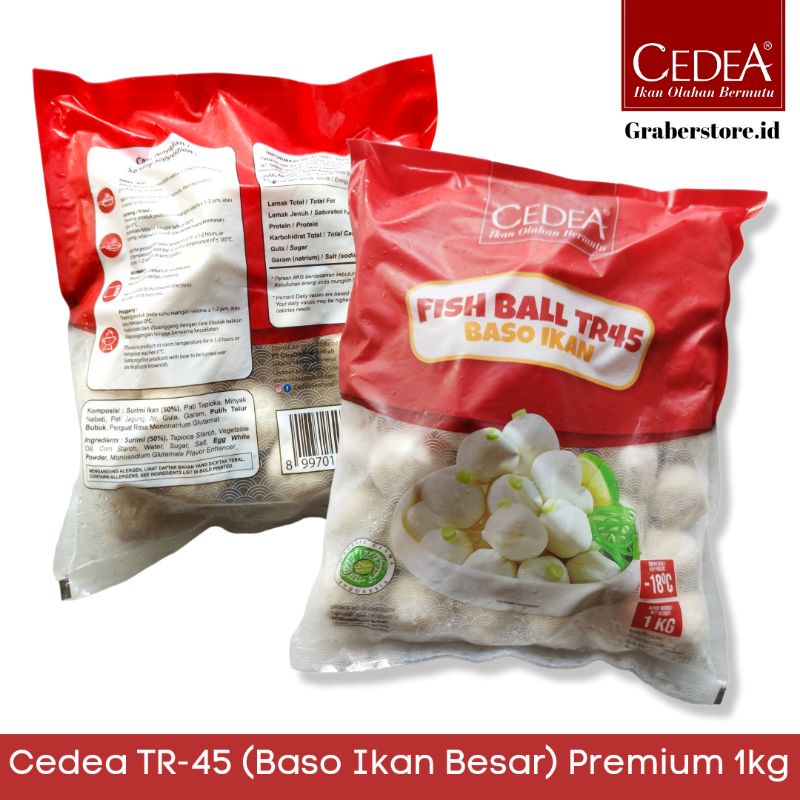 

Cedea TR 45 Bakso Ikan premium 1kg Size Besar