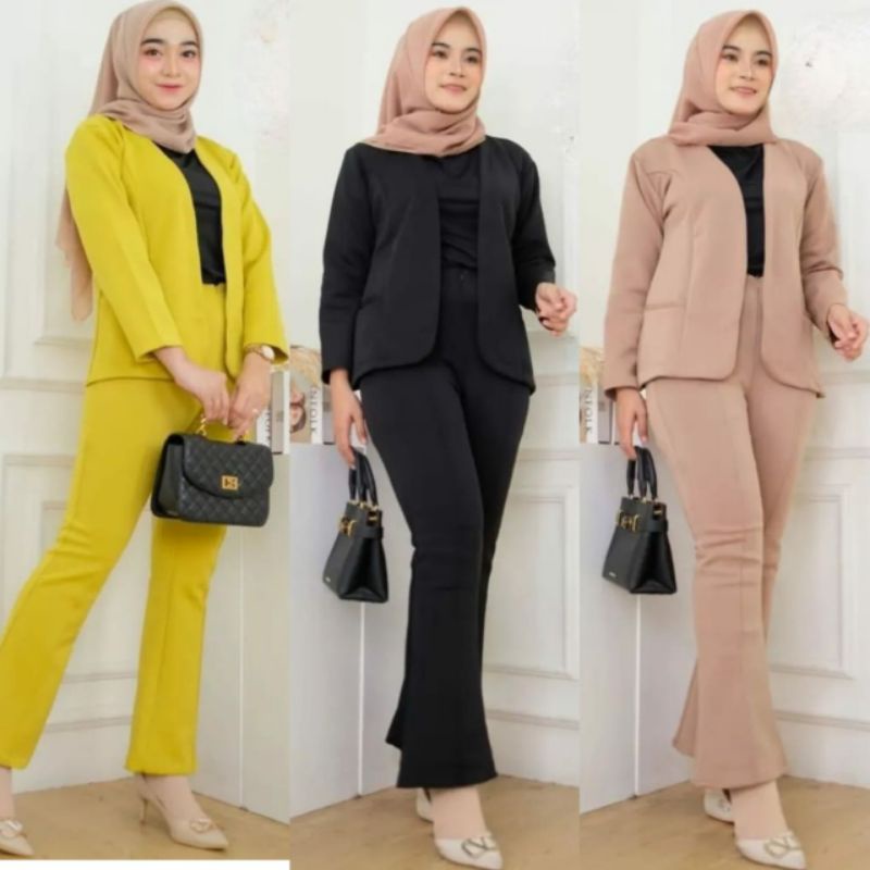 NABILA SET BLAZER SCUBA